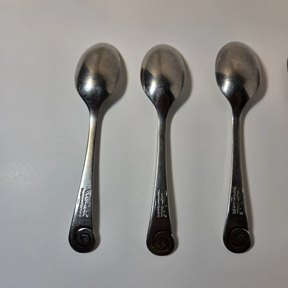 Robert Welch AMMONITE Glossy Teaspoons 18/10 Stainless China Designer 4 Spoon